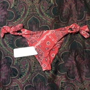 Bandana print super cheeky tie side bikini bottom